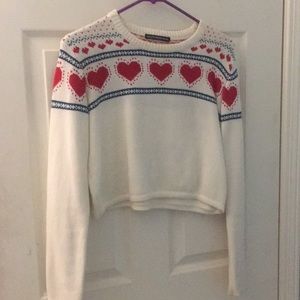 Patterned cropped Brandy Melville sweater